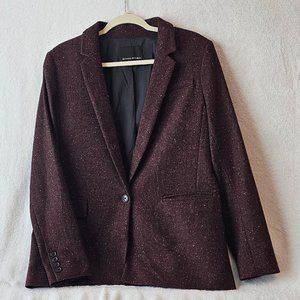 Banana Republic Tweed Blazer, size 10, Maroon color